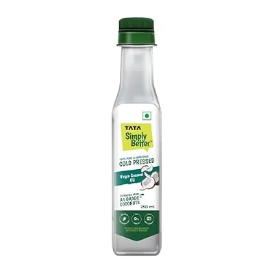 ₹281 Tata Simply Better Pure &amp; Unrefined Cold Pressed Virgin Coconut Oil, 250 ml