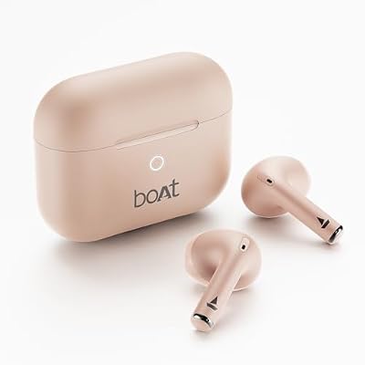 boAt Airdopes Joy v2 True Wireless Earbuds – 35h Battery, 13mm Drivers, ASAP™ Charge, Touch Controls, Dusty Rose