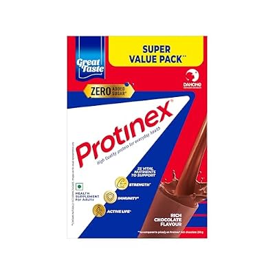 Protinex Rich Chocolate Protein Powder – 1 Kg, 34 g Protein/100 g, Zero Added Sugar