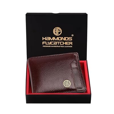 HAMMONDS FLYCATCHER Men's Leather Bi-Fold Wallet – 6 Card Slots, Coin Pocket, RFID Protection – Brown