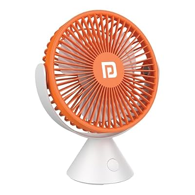 Portronics Aero Breeze Portable USB Rechargeable Table Fan – 3 Speed, 360° Rotatable, Silent BLDC, 4h Battery