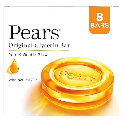 Pears (125g x 8 Pack) Original Glycerin Soap Bar - Pure &amp; Gentle Glow