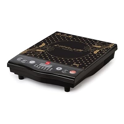 CELLO Blazing Glaze 1600W Induction Stove – Black, 8 Power Levels, Child Lock