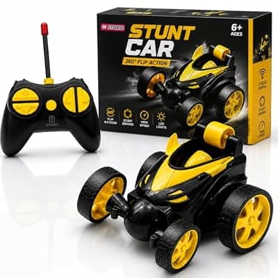 Storio 360° Rotating & Rolling RC Stunt Car Toy for Kids - Red