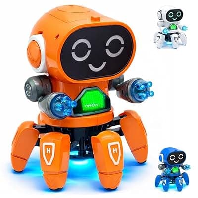 VGRASSP Pioneer Bot Robot with Colorful Lights, Music & All-Direction Movement Dancing Toy for Kids