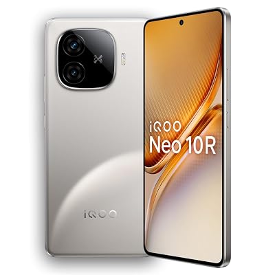 iQOO Neo 10R 5G (Moonknight Titanium, 8GB RAM, 256GB Storage) | Snapdragon 8s Gen 3 Processor | India's Slimmest 6400mAh Battery Smartphone | Segment's Most Stable 90FPS for 5 Hours