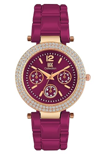 IIK COLLECTION Watches for Women Round Studded Dial Girls watches |Analogue Quartz Movemnet Ladies Watch|Long Battery Life