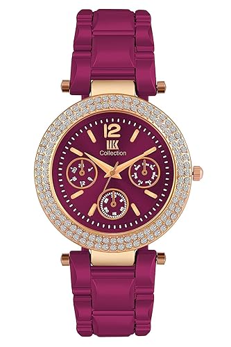 IIK COLLECTION Watches for Women Round Studded Dial Girls watches |Analogue Quartz Movemnet Ladies Watch|Long Battery Life