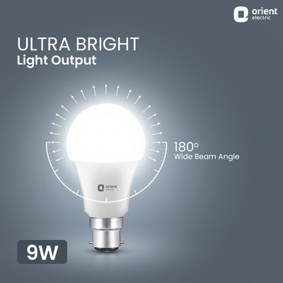 Orient Electric 9W Basic Round B22 LED Bulb – Energy Efficient Lighting thumbnail 2