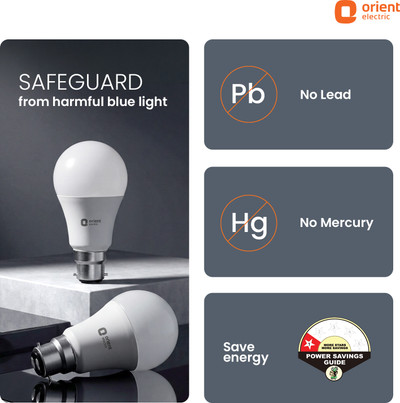Orient Electric 9W Basic Round B22 LED Bulb – Energy Efficient Lighting thumbnail 3