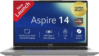 Acer Aspire 14 Laptop – Ryzen 3 3200U, 8 GB RAM, 256 GB SSD, Windows 11 Home