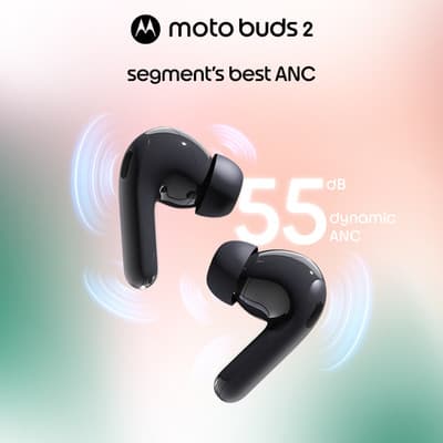 Motorola Buds2 True Wireless Earbuds with 55dB ANC, Dual Drivers, 53h Battery thumbnail 3