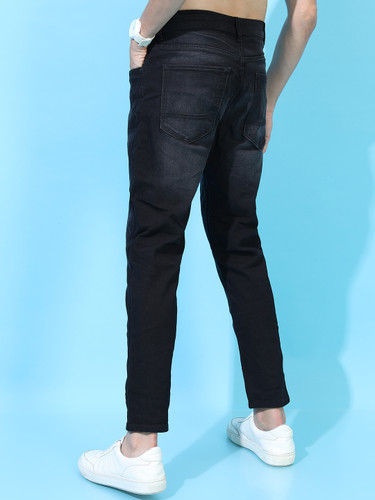 HIGHLANDER Tapered Fit Black Jeans for Men thumbnail 3