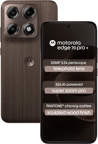 MOTOROLA Edge 70 Pro+ (Sculpted Wood PANTONE Chicory Coffee, 256 GB)