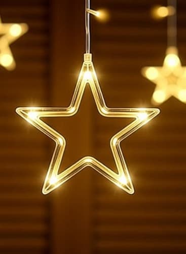 Refulgix 138 LEDs 3m Yellow Star Rice Lights - Dual Mode Flickering & Steady thumbnail 3