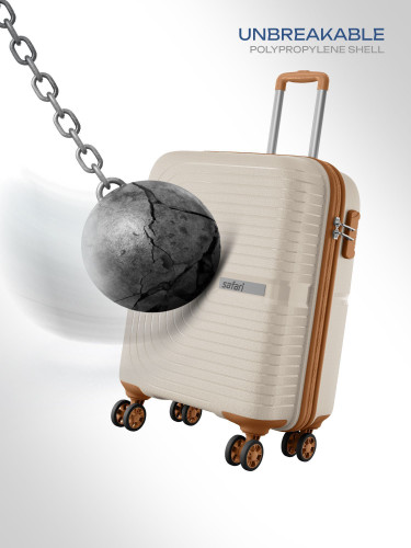 SAFARI Eclipse Neo 55 Luxury Beige Cabin Suitcase – 22" 8‑Wheel thumbnail 2