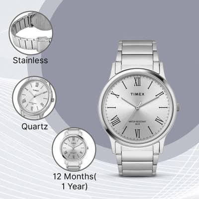 TIMEX TW00ZR347 Silver Dial Stainless Steel Analog Men's Watch thumbnail 3