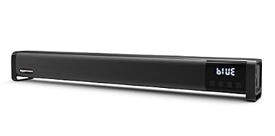 Amazon Basics SB20D 20W Bluetooth Soundbar – 2X Bass, 2400 mAh Battery, Bluetooth 5.3, Aux & USB (Black)