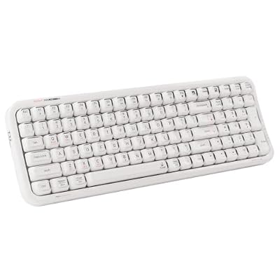 iGear ClearKey Transparent Wireless Keyboard with RGB Backlight & Tri-Mode Connectivity (White)