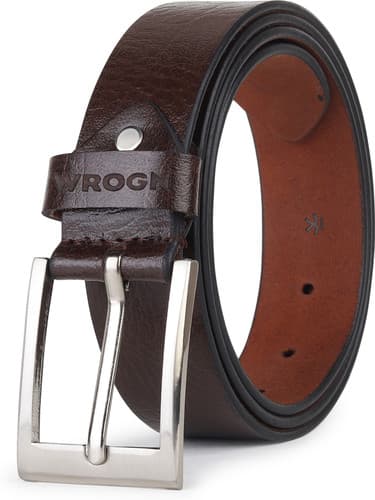WROGN Men's Brown Genuine Leather Belt – Formal & Casual