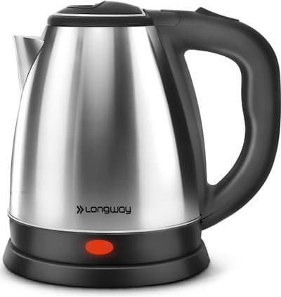 Longway Kestro 1500W Stainless Steel Electric Kettle for Tea, Coffee & Soup