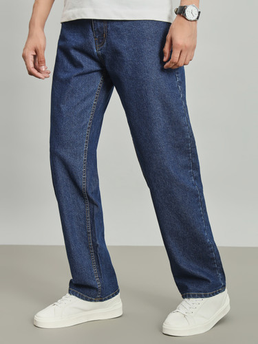 UNITED DENIM Men's Blue Denim Jeans - Relaxed Fit