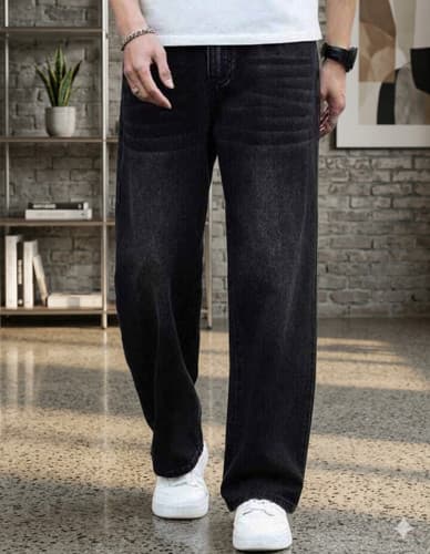 RKDENIM Wide Leg Men Dark Grey Jeans β Premium Fit & Style