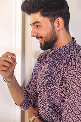 Koshin Men's Embroidered Straight Kurta β Classic Fit