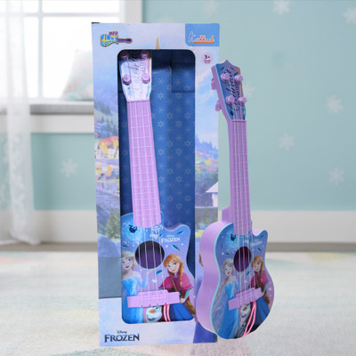 Kriiddaank Frozen Theme Mini Fingerstyle Guitar – Short Scale, 4‑String, Turkish Blue