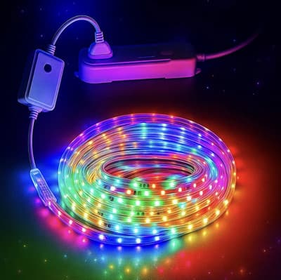Peafowl Wholesale 1200 LEDs 10m Multicolor Steady Strip Rice Lights
