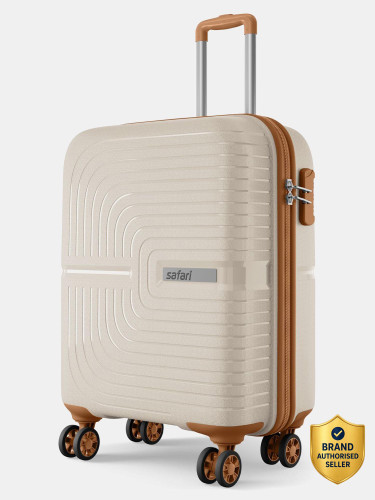 SAFARI Eclipse Neo 55 Luxury Beige Cabin Suitcase – 22" 8‑Wheel