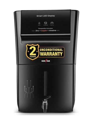 Kenstar Black Pureza 8L RO+UV+UF+Copper Alkaline Water Purifier